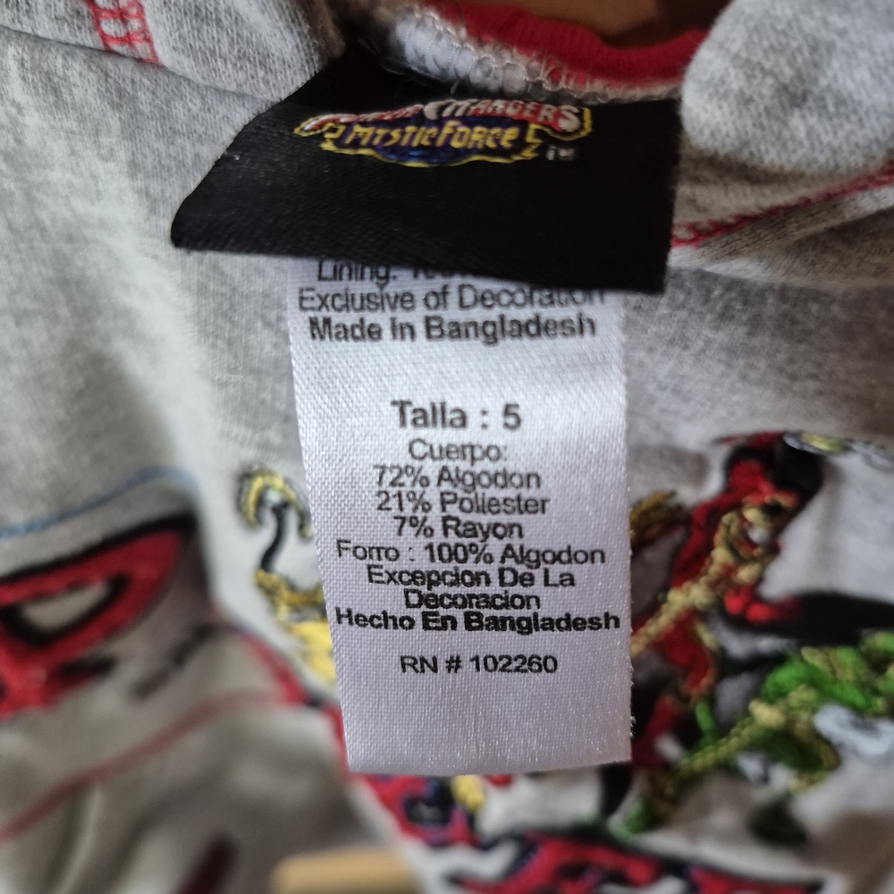 Power Ranger Gray Kids Hoodie - Picture 3 of 5